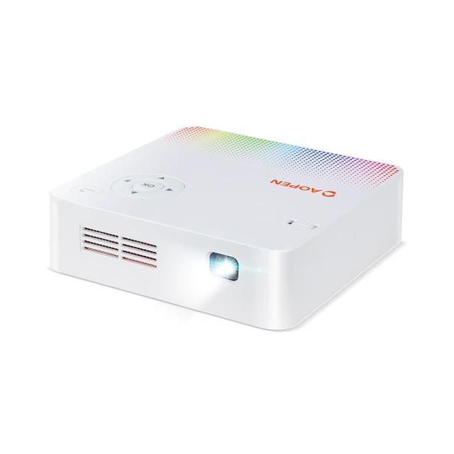 Мултимедиен проектор AOPEN Projector PV10 (powered by Acer), DLP, WVGA (854 x 480), 300Lm, 5000:1, LED Lamp (up to 30,000 hours), HDMI, DC Out (5V/0.5A, USB Type A), Stereo mini jack, WiFi, Speaker 2W, 0.4Kg, White + Logitech Wireless Presenter R400