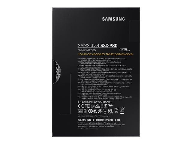 SAMSUNG 980 SSD 500GB M.2 NVMe PCIe 3.0 3.100 MB/s read 2.600MB/s write MZ-V8V500BW