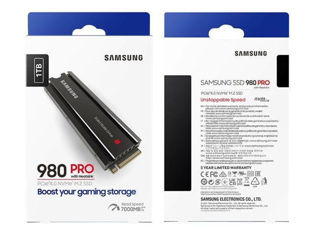 SAMSUNG 980 PRO SSD Heatsink 1TB M.2 NVMe PCIe4 MZ-V8P1T0CW