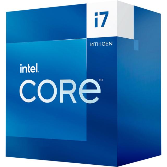 Процесор Intel Core i7-14700F 20C/28T (eC 1.5GHz / pC 2.1GHz / 5.4GHz Boost, 33MB, 65W, LGA1700), с охлаждане