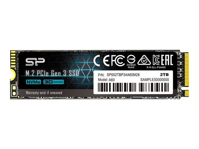 SILICON POWER SSD Ace A60 2TB M.2 PCIe Gen3 x4 NVMe 2200/1600 Mb/s SP002TBP34A60M28