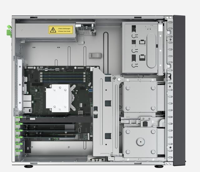 Сървър Fujitsu PRIMERGY TX1330 M5,  Xeon E-2388G, 1x32GB U 3200 2R, Basic kit 8x2.5" SAS/SATA Hot-plug, 2x SSD M.2, eLCM Activation License preloaded, 500W modular PSU, hot plug, titanium (96% efficiency), FTS wide / FTS + Fujitsu PSAS CP 2100-8i FH/