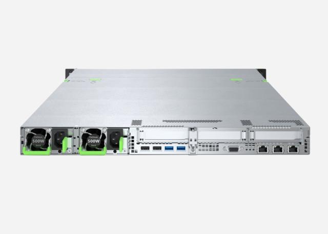 Сървър Fujitsu PRIMERGY RX1330 M5, Xeon E-2388G, 1x32GB U 3200 1R, Basic kit 4x2.5" SAS/SATA HP, 2xSSD M.2, Rack Mount kit, IRMCS6 ELCM Lic, 500W Power Supply, hot plug, titanium (96% efficiency), FTS wide/FTS, No power cord + Fujitsu PSAS CP 2100-8i