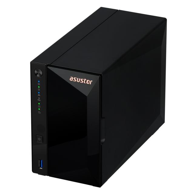 Мрежов сторидж Asustor AS3302T_V2, 2 bay NAS, Realtek RTD1619B, Quad-Core, 1.7GHz (not ex.), 2.5GbE x1, USB3.2 Gen1 x3, WOW (Wake on WAN), Ttoolless installation, with hot-swappable tray, hardware encryption, MyArchive, EZ connect, EZ Sync, WoL, Syst