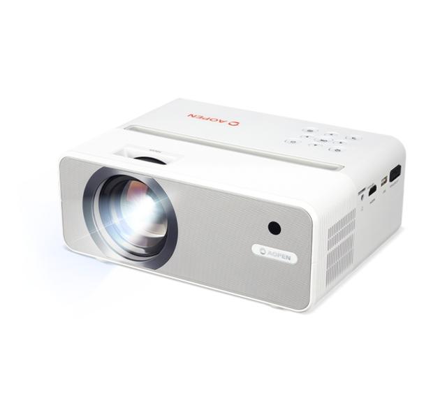 Мултимедиен проектор AOPEN Projector QH11 Mobile (powered by Acer), LCD, HD (1280 x720), 1 000:1, 5000 LED Lm, White LED lamp, HDMI, USB-A(5V/0.5A), MicroSD, Audio in, 1x5W, Wifi+Dongle, Holders, 1.3Kg, White