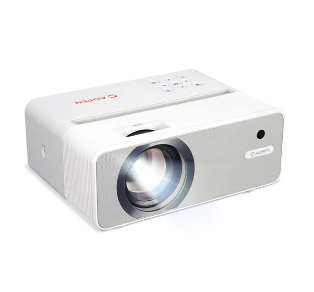 Мултимедиен проектор AOPEN Projector QH11 Mobile (powered by Acer), LCD, HD (1280 x720), 1 000:1, 5000 LED Lm, White LED lamp, HDMI, USB-A(5V/0.5A), MicroSD, Audio in, 1x5W, Wifi+Dongle, Holders, 1.3Kg, White
