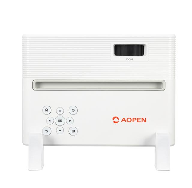 Мултимедиен проектор AOPEN Projector QH11 Mobile (powered by Acer), LCD, HD (1280 x720), 1 000:1, 5000 LED Lm, White LED lamp, HDMI, USB-A(5V/0.5A), MicroSD, Audio in, 1x5W, Wifi+Dongle, Holders, 1.3Kg, White