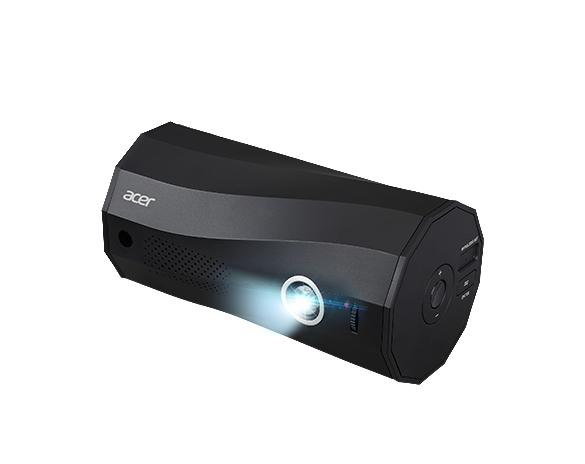 Мултимедиен проектор Acer Projector C250i, DLP, LED, FHD (1920x1080), 300 Lumens, 5000:1, HDMI, USB, USB (Type A, 5V/0.5A), SD (Micro, SDHC), PC Audio (Stereo mini jack), Built in battery, Bluetooth speaker, rotatable projection, 775g, Black