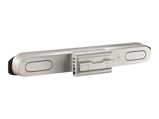 Видеоконферентната система Poly Studio X50, All-in-one 4K Video Conf/Wireless, съвместимост със сензорен дисплей, 5x цифрово увеличение, 1x USB-C, 1x HDMI, сива - 2200-85970-101
