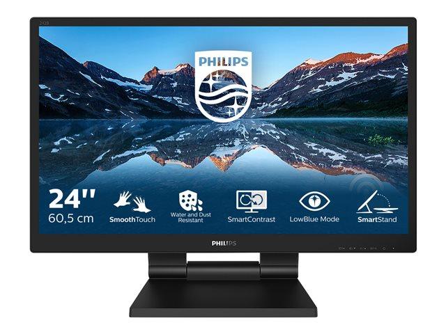 Монитор Philips 242B9T, 23.8" (60.45 cm), IPS Touchscreen, Full HD, 5ms, 250cd/m2, HDMI, DisplayPort, VGA, DVI-D, USB