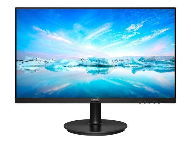 Монитор Philips 241V8L, 23.8" (60.45 cm)" VA WLED, 1920x1080@75Hz, 4ms GtG, 250cd/m2, 3000:1, Mega Infinity DCR, Adaptive Sync, FlickerFree, Low Blue Mode, Tilt, D-SUB, HDMI, Черен