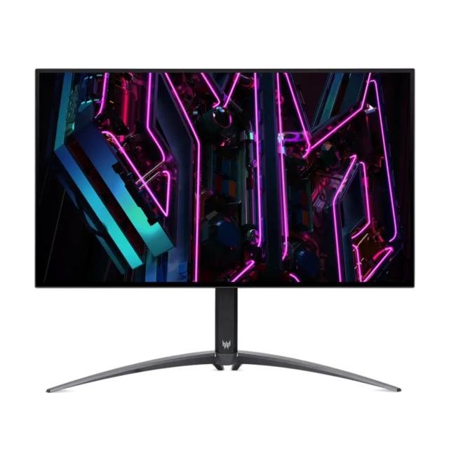 Монитор Acer Predator X27Ubmiipruzx, 27" IPS ZeroFrame OLED QHD, FreeSync Premium, 0.01ms(PRT)/0.03ms(GTG), 240Hz, 1 500M:1, 1000nits, 2560x1440, Speakers, Audio Out, 2xHDMI, DP, 1xType-C(90W), USB HUB 3.2x2 USB-B (2up 2down), VESA, Black