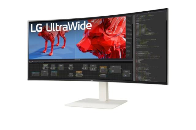 Монитор LG 38WR85QC-W, 37.5" UltraWide AG , Curved 21:9 IPS Panel, 1 ms (GtG), 1000:1, 450 cd/m2, WQHD+ (3840x1600), HDR600, DCI-P3 98% , AMD FreeSync, NVIDIA G-SYNC, 144Hz, USB Type-C, RJ45, Speacers 7Wx2, HDMI, DisplayPort, KVM, PBP, PIP, Tilt, Bla