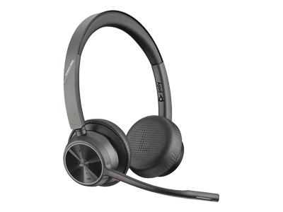 Слушалки Plantronics Voyager 4320-M UC, безжични/жични, Bluetooth/Wireless, USB A, микрофон, черни