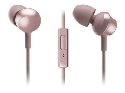 Слушалки Panasonic RP-TCM360E-P, микрофон, тип "тапи", Розови