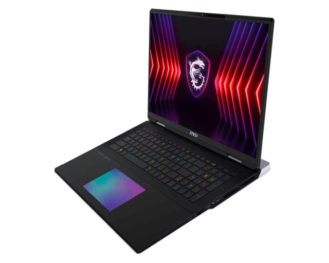 Лаптоп MSI Titan 18 HX A14VIG, 18.0" (45.72 cm), UHD+, 120Hz, Intel Core i9-14900HX (1.6/5.8GHz, 36M), NVIDIA RTX 4090 16GB GDDR6 DLSS 3, 64GB, 2TB SSD, Windows 11 Pro 