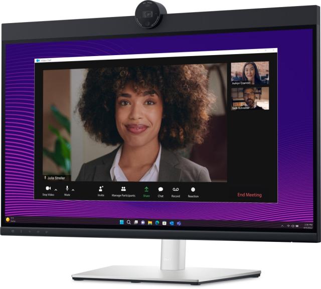 Монитор Dell P2724DEB, 27.0" Video Conferencing AG, IPS, 5ms, 1000:1, 350 cd/m2, QHD (2560x1440), 99% sRGB, Webcam, 2x5W speakers, Microphone, USB-C up to 90W PD, USB 3.2, HDMI, DP, RJ45, Height, Swivel, Tilt, Pivot, Black