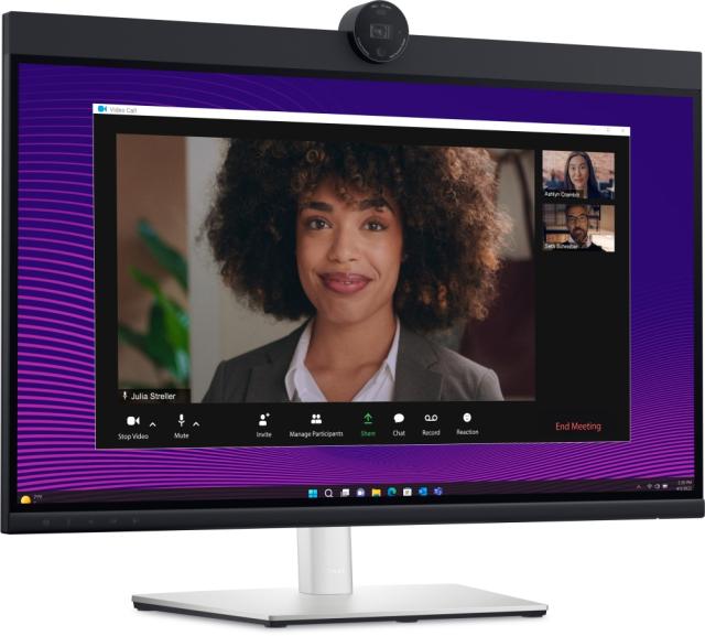 Монитор Dell P2724DEB, 27.0" Video Conferencing AG, IPS, 5ms, 1000:1, 350 cd/m2, QHD (2560x1440), 99% sRGB, Webcam, 2x5W speakers, Microphone, USB-C up to 90W PD, USB 3.2, HDMI, DP, RJ45, Height, Swivel, Tilt, Pivot, Black