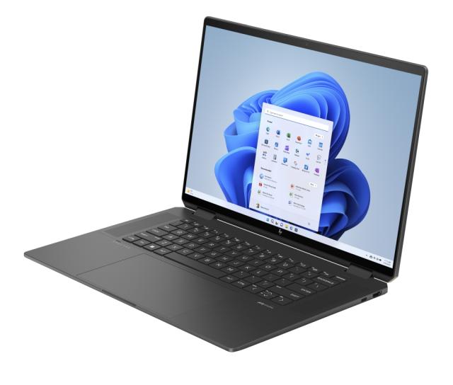 Лаптоп HP Spectre x360 16-aa0026nn Nightfall Black Ultra 7-155H(up to 4.8GH/24MB/16C), 16" WQXGA 400 nits 120Hz Touch, 16GB LPDDR5X on-board, 2TB PCIe SSD, WiFi 7 + BT5.4, FPR, Backlit Kbd, 6 Cell Batt, Win 11 Home