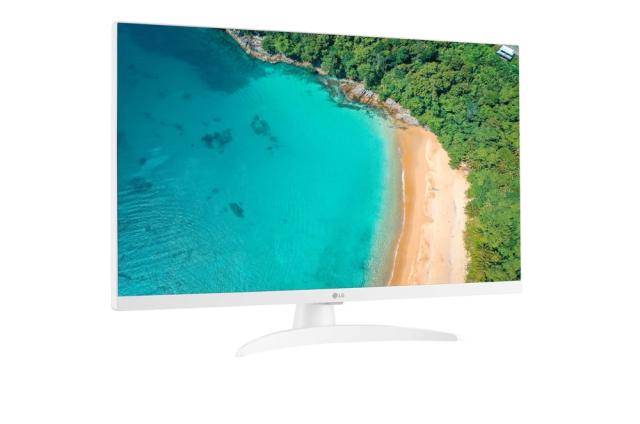 Монитор LG 27TQ615S-WZ, 27" (68.58cm) IPS, Smart webOS, TV Tuner DVB-T2/C /S2, 1000:1, Mega DFC, 250cd, Full HD (1920 x 1080), Wi-Fi, LAN, AirPlay, HDMI, CI Slot, USB 2.0, Bluetooth, AI Sound, Speakers, White