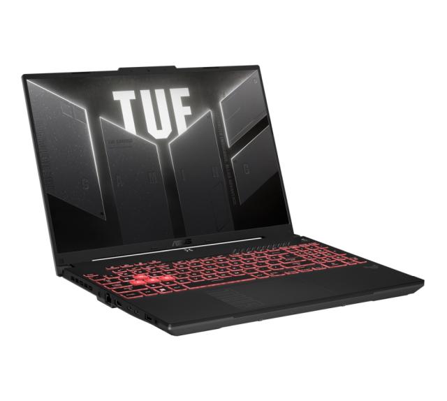 Лаптоп Asus TUF Gaming A16 FA607PI-N3010, AMD Ryzen 9 7845HX 12C (3.0/5.2GHz, 12 MB cache) 16" (40.64cm) WUXGA 165Hz IPS Anti-Glare дисплей & GF RTX 4070 8GB, 16GB DDR5, 1TB SSD NVMe, 2x USB-C, Free DOS