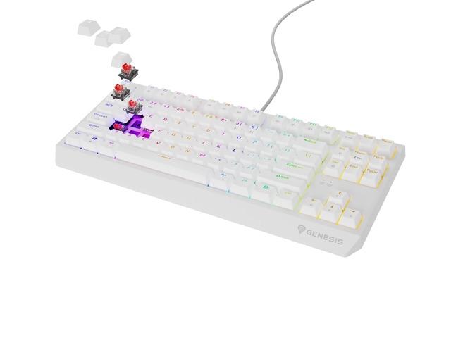 Клавиатура Genesis Gaming Keyboard Thor 230 TKL US RGB Mechanical Outemu Red White Hot Swap