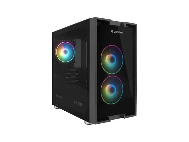 Кутия за компютър Genesis PC Case Irid 353 ARGB MATX Mini Tower Window, Black