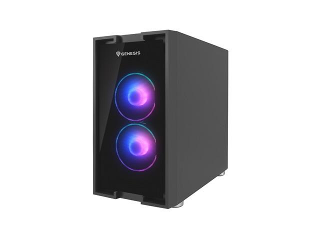 Кутия за компютър Genesis PC Case Irid 353 ARGB MATX Mini Tower Window, Black