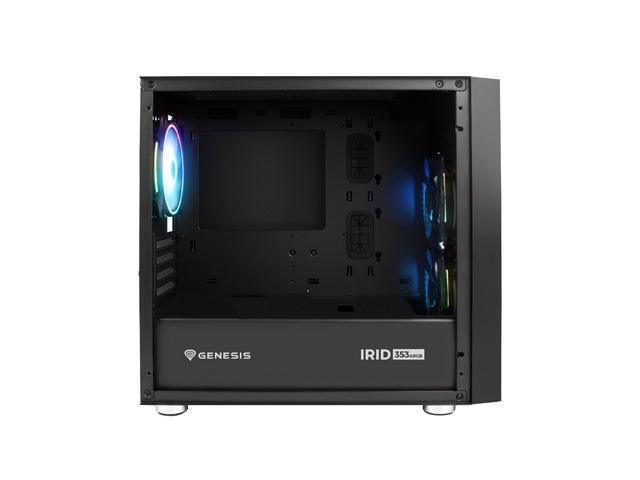 Кутия за компютър Genesis PC Case Irid 353 ARGB MATX Mini Tower Window, Black