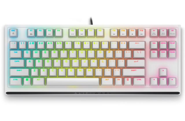 Клавиатура Dell Alienware Tenkeyless Gaming Keyboard - AW420K - US (QWERTY) - Lunar Light