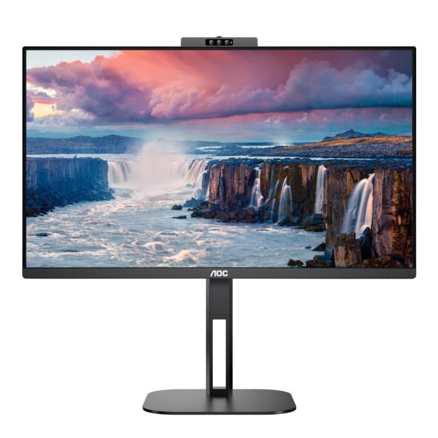 Монитор AOC 24V5CW/BK, 23.8" IPS WLED, 1920x1080@75Hz, 4ms GtG, 1ms MPRT, 300cd m/2, 1000:1, DCR 20M:1, 5Wx2, 2MP Windows Hello, Tilt, Height Adjust, Pivot, Swivel, HDMI, DP, USB hub + Neomounts monitor arm desk mount (clamp & grommet), 10"-30"