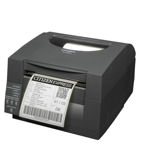 Етикетен принтер Citizen Label Desktop printer CL-S521II Direct thermal Print with 9 000 labels, Speed 150mm/s, Print Width(max.) 4"(104mm)/Media Width(min-max) 0.5 - 4.6 inches (12.5-118 mm) /Roll Size(max)5"(125mm), Core Size 1"(25mm), Resol.203dpi