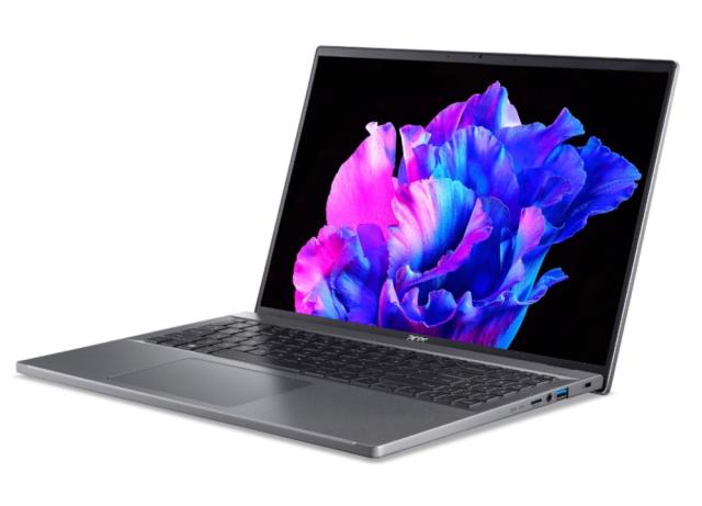 Лаптоп Acer Swift Go16, SFG16-71-58DL, Intel Core i5 1335U 10C (1.3/4.6GHz, 12M), 16" (40.64cm) WUXGA IPS Anti-Glare, 16GB LPDDR5, 1024GB PCIe NVMe SSD, Free DOS