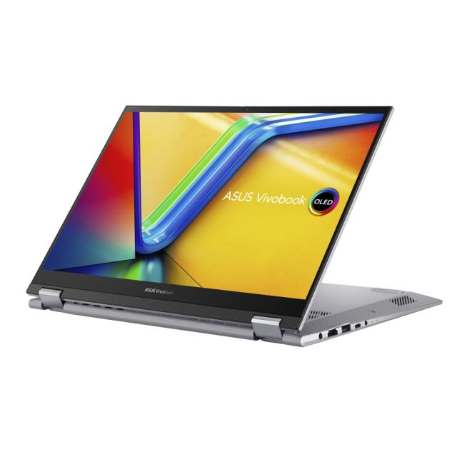 Лаптоп Asus Vivobook S Flip OLED TP3402VA-KN310W, Intel Core i5-13500H 12C (2.6/4.70 GHz, 18 MB cache), OLED, 2.8K Touch, 16GB DDR4, 512GB SSD, Windows 11 Home, Silver