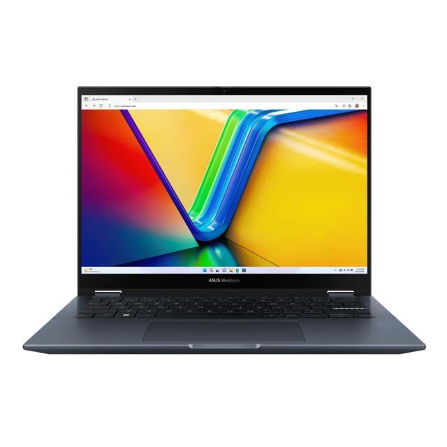 Лаптоп Asus Vivobook S Flip OLED TP3402VA-KN311W, Intel Core i5-13500H 12C (3.50 GHz, 18 MB cache) 14.0" (35.56 cm) OLED ,2.8K, 16GB DDR4, 512 GB SSD, Windows 11 Home, Blue