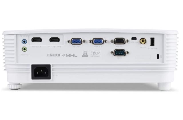 Мултимедиен проектор Acer Projector P1155, DLP, SVGA(800x600), 4000 ANSI Lumens, 20000:1, 1.1x, 3D ready, VGA x2, HDMI, HDMI/MHL, RCA, Audio in/out, VGA out, USB type A (5V/1A), Speaker 1x3W, RS232, USB mini-B, Lamp life up to 15000h, Auto Keystone, 