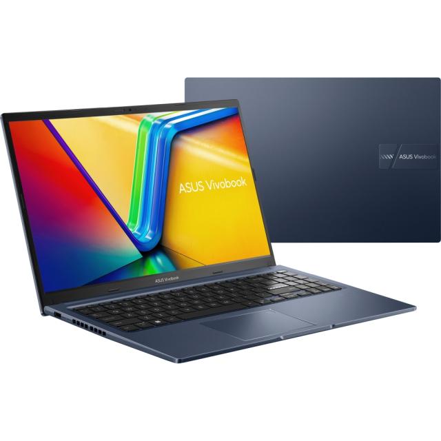 Лаптоп Asus Vivobook X1502VA-NJ289, Intel Core i5-13500H 12C (2.6/4.70 GHz, 18 MB cache), 15.6" FHD, (1920x1080), 8GB DDR4, SSD 512GB, Free DOS,  Blue