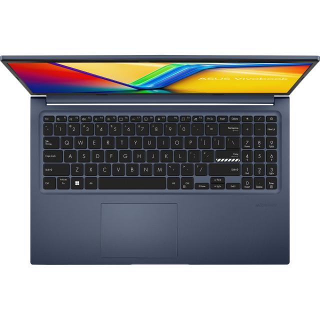 Лаптоп Asus Vivobook X1502VA-NJ289, Intel Core i5-13500H 12C (2.6/4.70 GHz, 18 MB cache), 15.6" FHD, (1920x1080), 8GB DDR4, SSD 512GB, Free DOS,  Blue