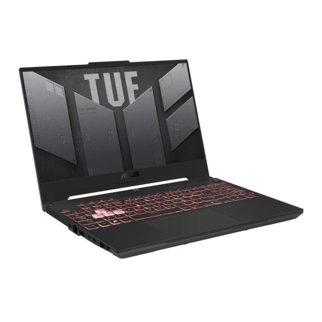 Лаптоп Asus TUF A15 FA507UV-LP014, AMD Ryzen 9 8945H 8C (4.0/5.2 GHz, 24 MB cache), 16 MB cache,15.6" FHD AG (1920x1080) 144Hz, 16GB DDR5, 512 GB PCIe 4. NVIDIA RTX 4060, 8GB GDDR6, Backlit Chiclet Keyboard RGB, Free DOS