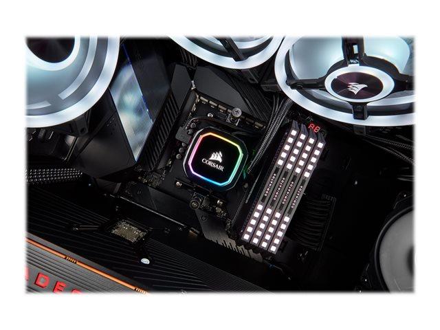 Охладител за процесор CORSAIR iCUE H100i RGB PRO XT Liquid CPU Cooler 240mm Radiator Dual 140mm PWM Fans CW-9060043-WW