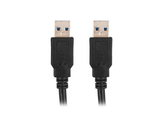 Кабел Lanberg USB-A (M) -> USB-A (M) 3.0 cable 1.8m, black