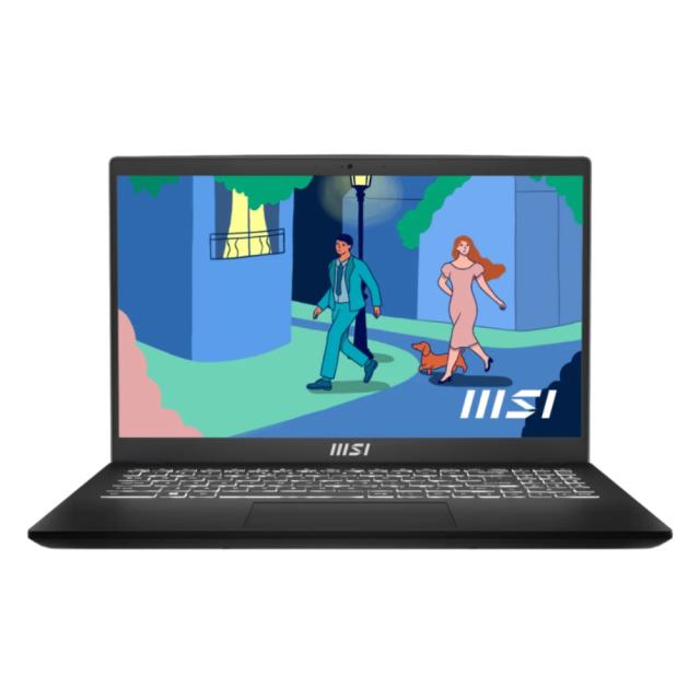 Лаптоп MSI Modern 15 B12MO, 15.6" FHD (1920x1080), 60Hz, IPS-Level, i5-1235U (10C/12T, up to 4.40 GHz, 12 MB), 16GB Onboard DDR4 3200MHz, 512GB NVMe,  Iris Xe Graphics, WiFi 6, Free DOS