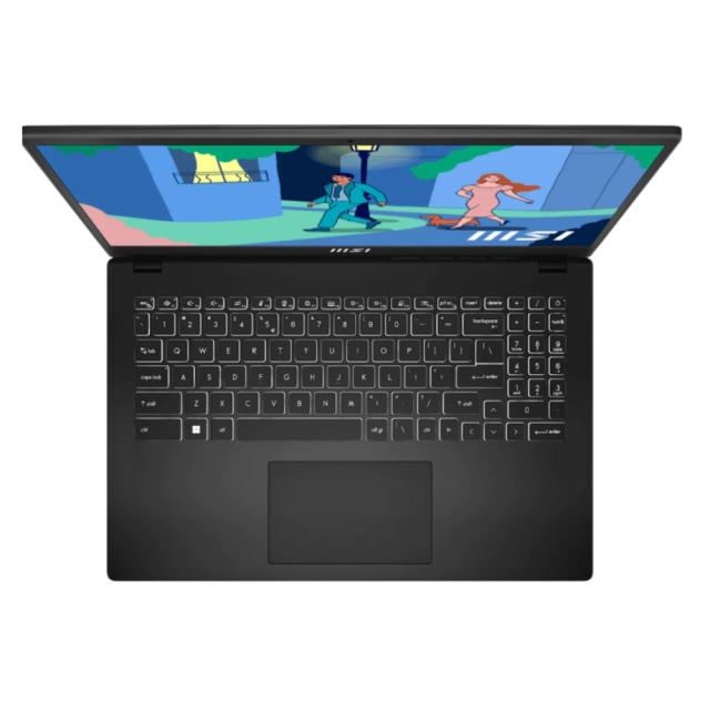Лаптоп MSI Modern 15 B12MO, Intel Core i7-1255U 10C (1.7/4.7GHz, 12 MB), 15.6" FHD (1920x1080), IPS, Onboard DDR IV 16GB (3200MHz) , 512GB NVMe Gen3x4 SSD, Iris Xe Graphics , Intel WiFi 6, BT5.2, Single backlight KB(White), Free DOS