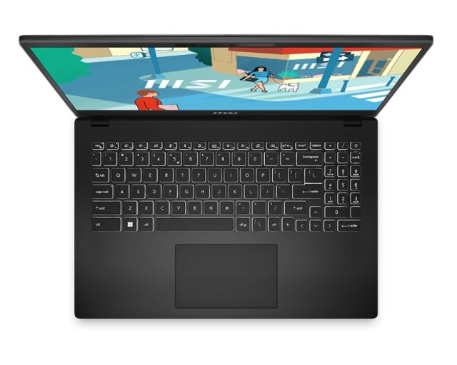 Лаптоп MSI Modern 15 H C13M, Intel Core i5-13420H 8C (2.1/4.6GHz, 12 MB), 15.6" FHD (1920x1080), IPS, 16GB DDR4 8GBx2 (3200MHz), 512GB NVMe SSD Gen4x4, Iris Xe Graphics, Intel WiFi 6E, Single Backlit KBD (White), Windows 11 Home