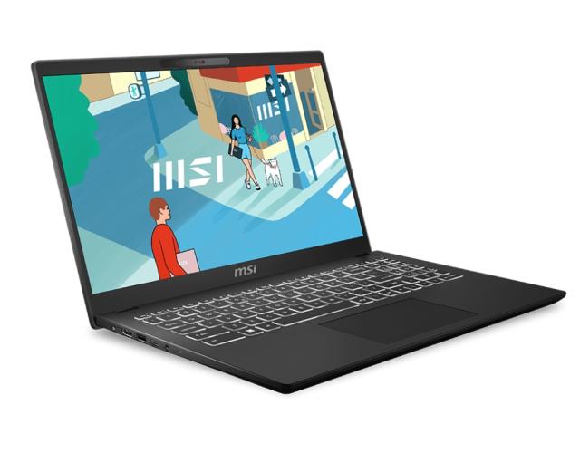 Лаптоп MSI Modern 15 H C13M, Intel Core i5-13420H 8C (2.1/4.6GHz, 12 MB), 15.6" FHD (1920x1080), IPS, 16GB DDR4 8GBx2 (3200MHz), 512GB NVMe SSD Gen4x4, Iris Xe Graphics, Intel WiFi 6E, Single Backlit KBD (White), Windows 11 Home