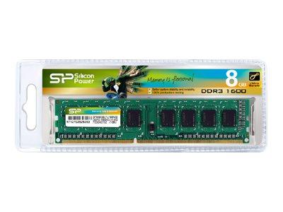 Памет SILICON POWER DDR3 8GB 1600MHz CL11 DIMM 1.5V SP008GBLTU160N02