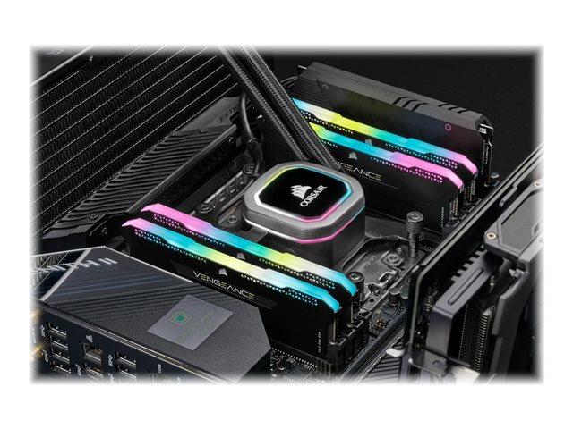 Памет CORSAIR VENGEANCE RGB PRO SL Black 32GB (2x16GB) DDR4 3600MHz, CL18, 1.35V, XMP 2.0 