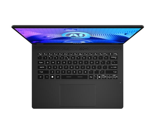 Лаптоп MSI Prestige 14 AI Studio C1UDXG, Intel Core Ultra 7 155H,  16C (1.4/4.80 GHz, 24MB), 14" 16:10 FHD+ (1920x1200), 144hz, RTX 3050 6GB GDDR6, 32GB DDR5 5600 (16GBx2), 1TB NVMe PCIe Gen4x4 SSD, Wi-Fi 7, Gb LAN, Windows 11 Home, Single Backlit KB