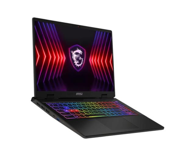 Лаптоп MSI Sword 16 HX B14VGKG, Intel Core i7-14700HX 20C (3.90/5.5 GHz, 33MB cache ), 16" 16:10 QHD+(2560x1600), 240Hz, 100% DCI-P3, NVIDIA RTX4070 8GB GDDR6, 16GB DDR5 8GBx2, 1TB NVMe PCIe SSD Gen4x4, Intel WiFi 6E, Windows 11 Home