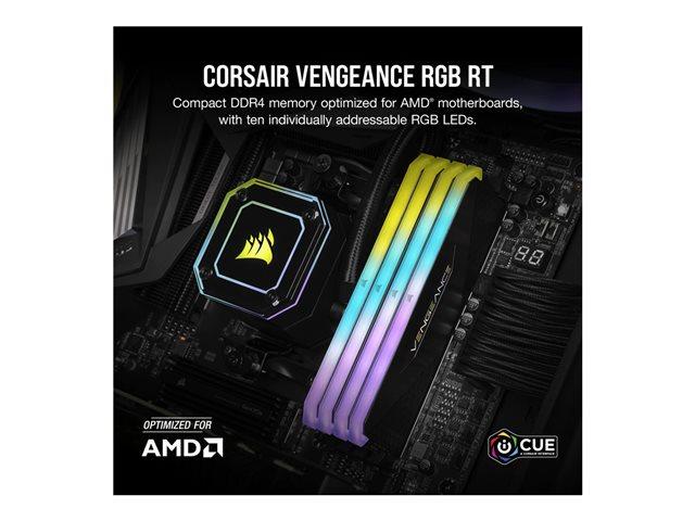 Памет CORSAIR Vengeance RGB 16GB 2x8GB DIMM DDR4 3600MHz CL16 - CMN16GX4M2Z3600C16